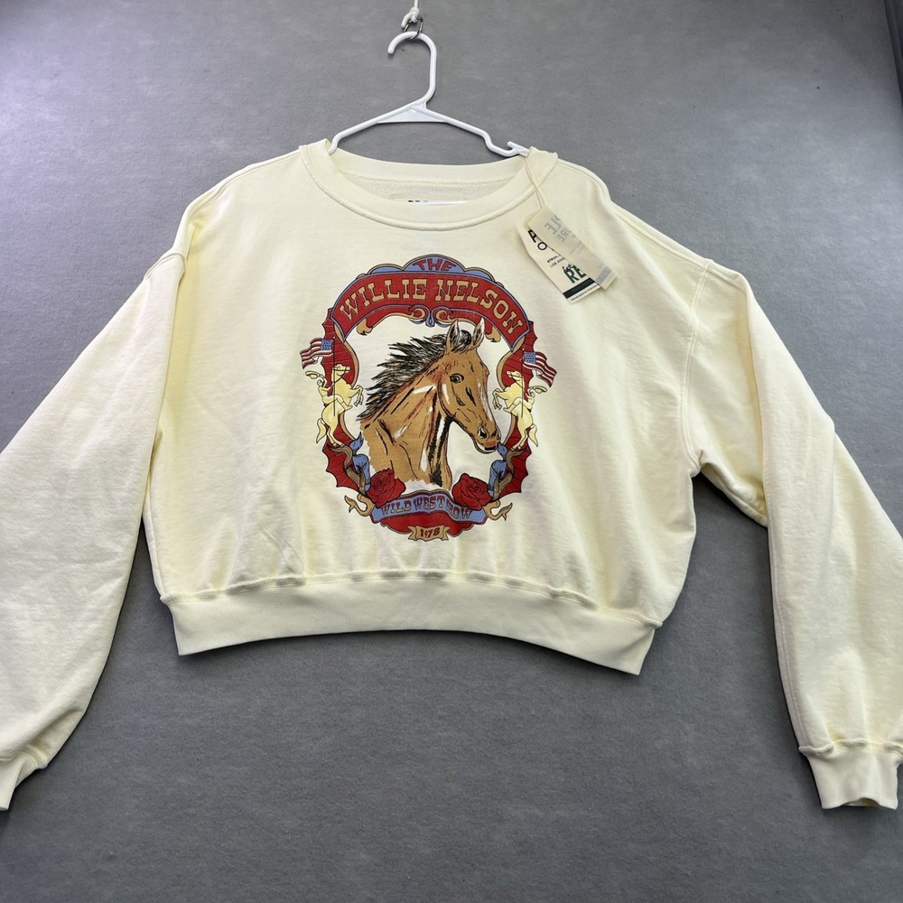 Willie Nelson Wild West Horse Rodeo Womens Small Sweatshirt Kind Brand